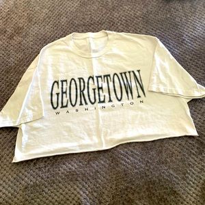 J.Galt for Brandy Melville One Size White Georgetown, Washington Tshirt